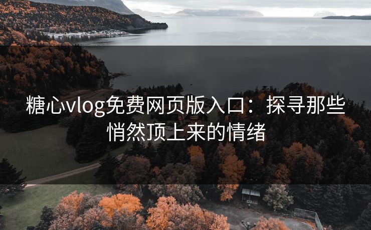 糖心vlog免费网页版入口：探寻那些悄然顶上来的情绪