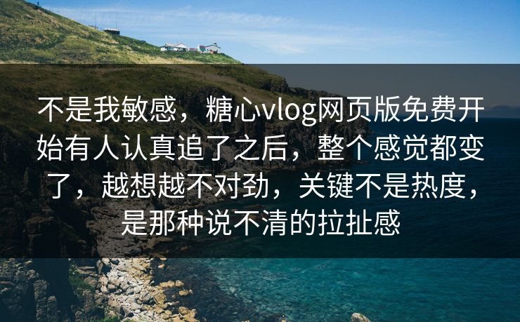 不是我敏感，糖心vlog网页版免费开始有人认真追了之后，整个感觉都变了，越想越不对劲，关键不是热度，是那种说不清的拉扯感
