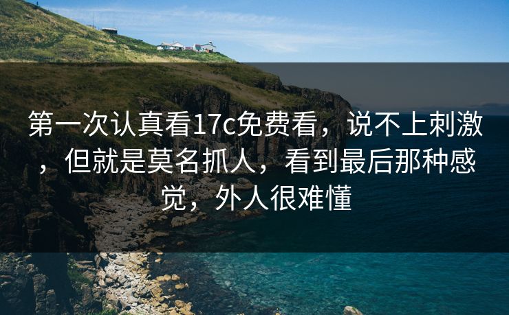第一次认真看17c免费看，说不上刺激，但就是莫名抓人，看到最后那种感觉，外人很难懂