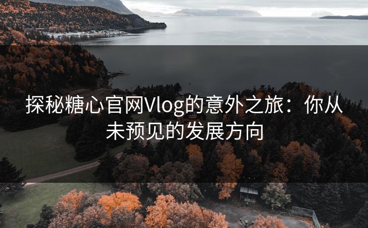 探秘糖心官网Vlog的意外之旅：你从未预见的发展方向